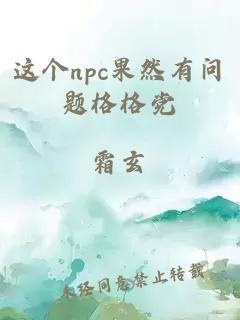 这个npc果然有问题格格党